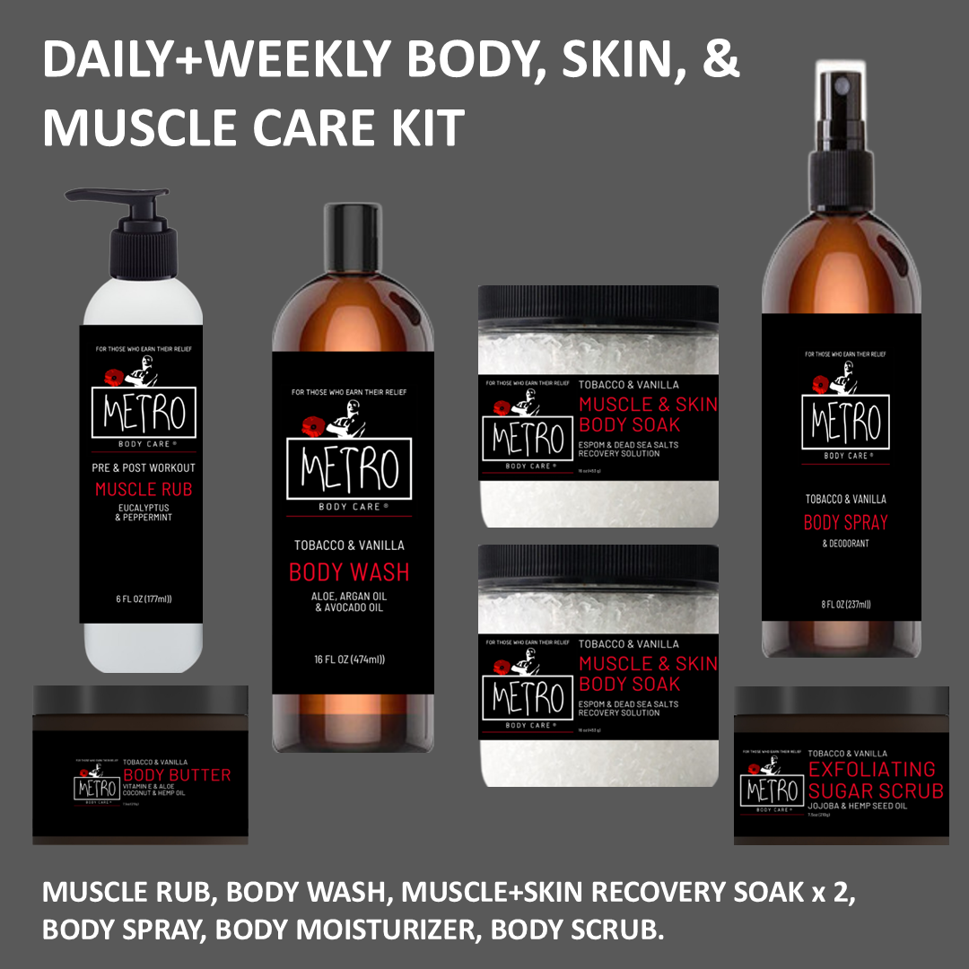 Daily + Weekly Body, Skin, &amp; Muscle Care Gift Box &amp; Kit